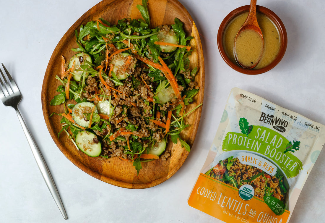 10 Min Lentil & Quinoa Salad