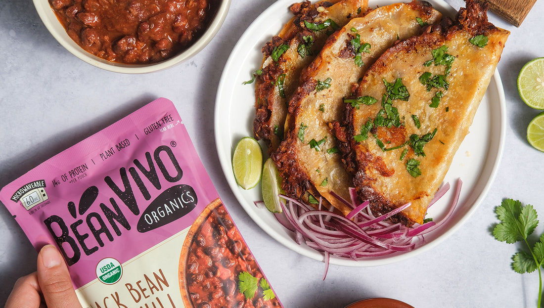 Crispy Black Bean Chili Tacos