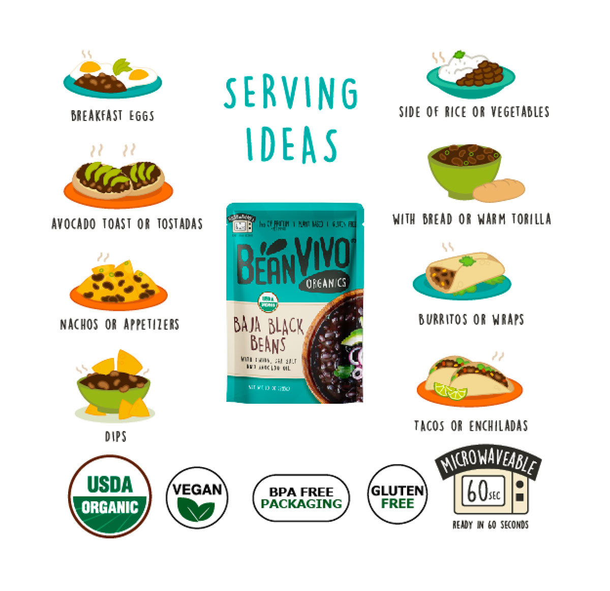 Organic Baja Black Beans (6-Pack)
