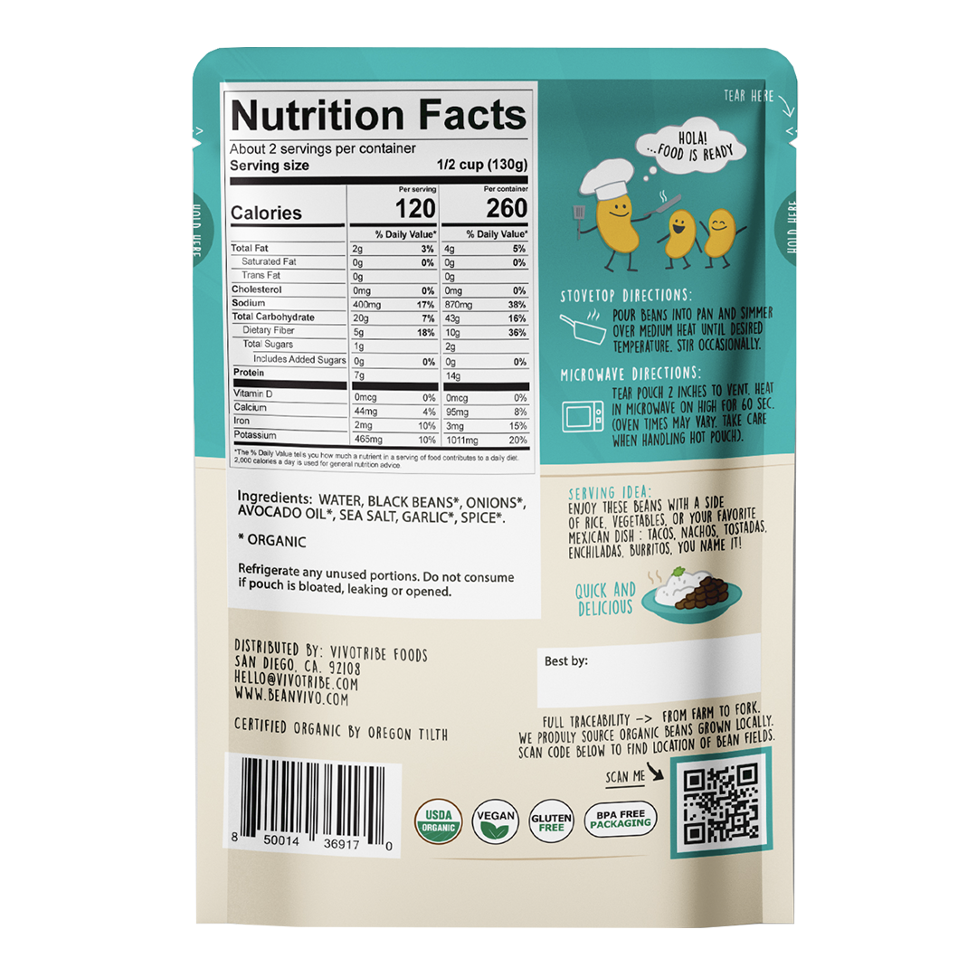 Organic Baja Black Beans (6-Pack)