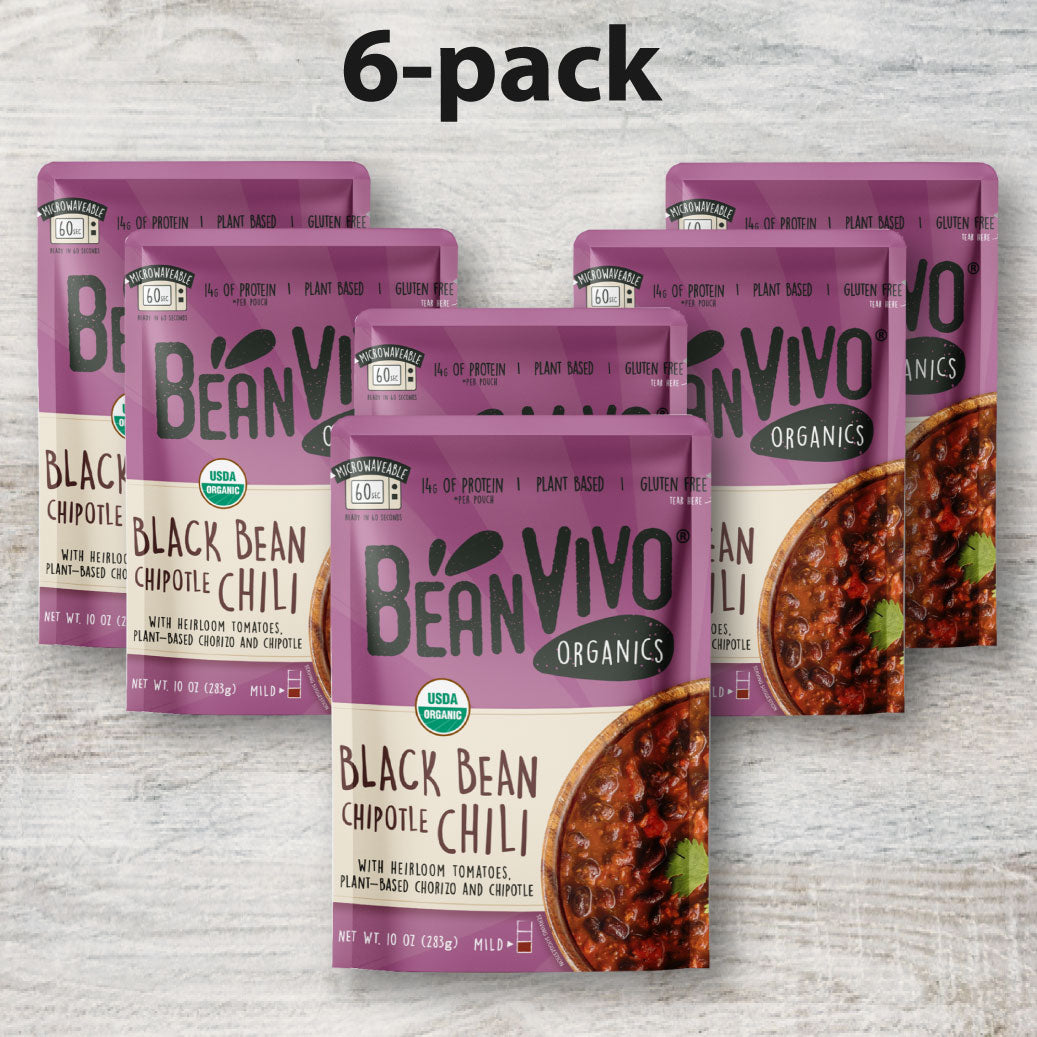Organic Black Bean Vegan Chipotle Chili (6 pack)