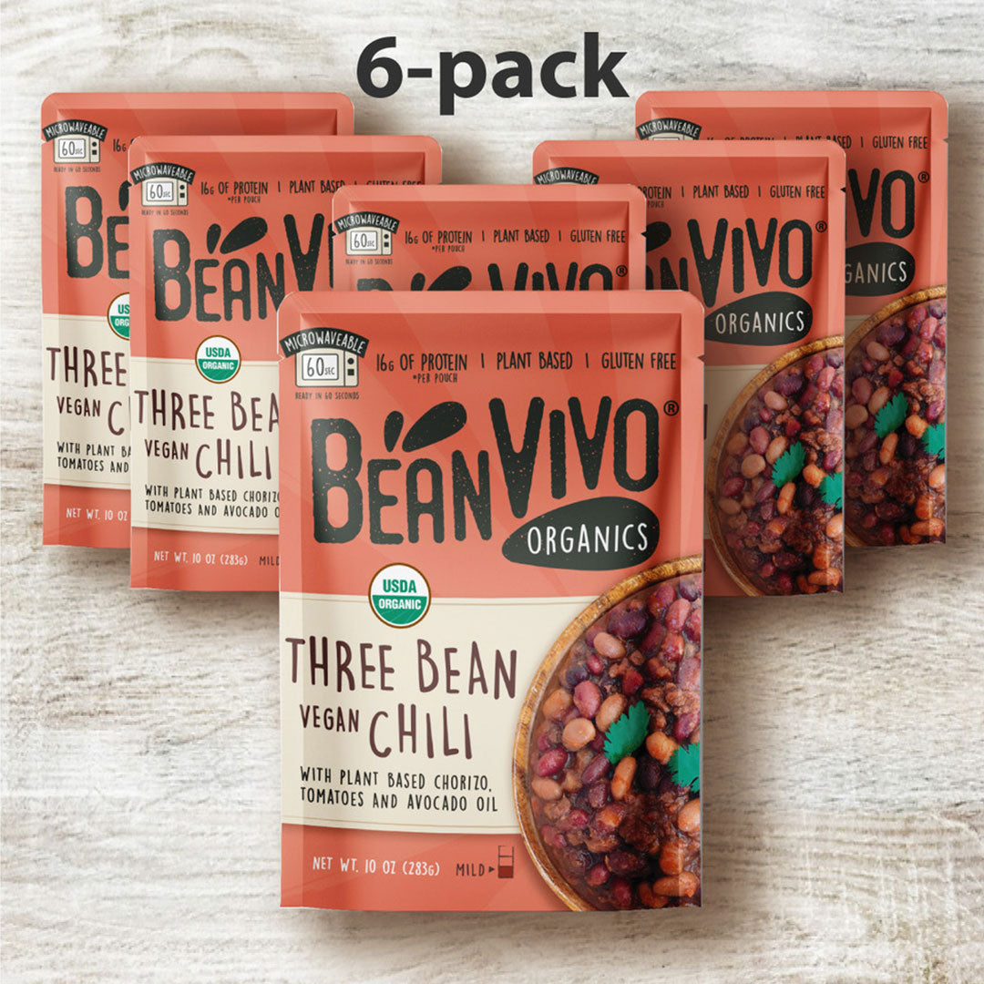 Organic Three Bean Vegan Chili (6 pack)